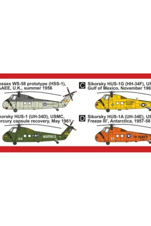 Hete Deal Sikorsky H-34 'Special Service'Colour schemes included in the kit