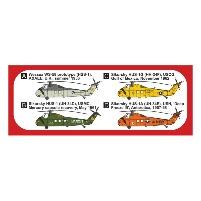 Hete Deal Sikorsky H-34 'Special Service'Colour schemes included in the kit