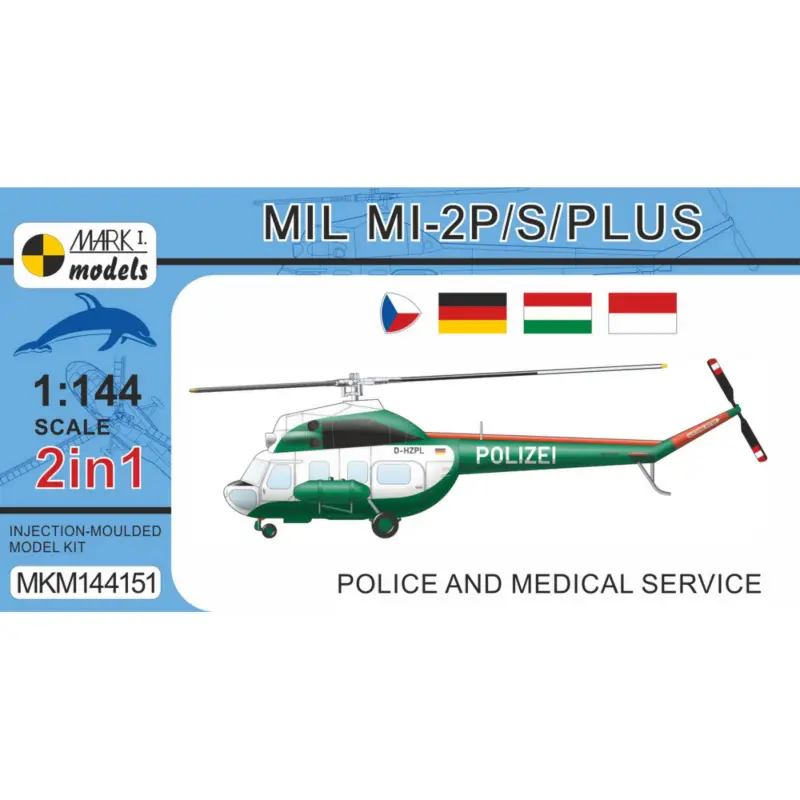 Mil Mi-2 Hoplite ‘Police and Medical Service’ (2in1 = 2 kits in 1 box) Gecertificeerd