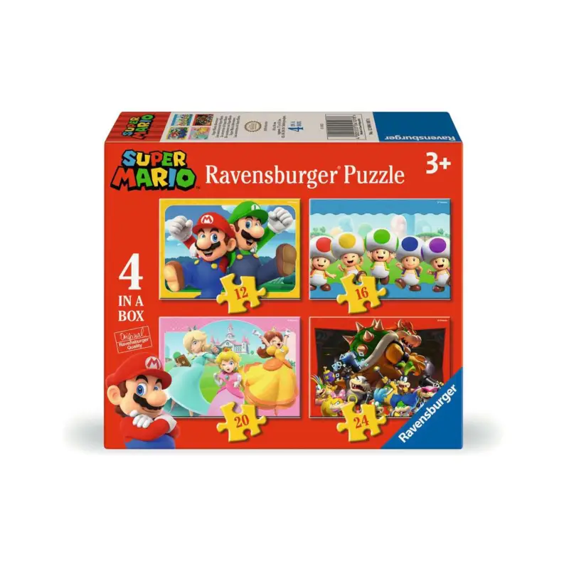 Puzzel SUPER MARIO - 4 Puzzles 12P/16P/20P/24P Shop Nu