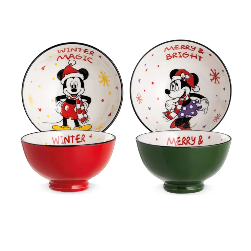 DISNEY - Magic Winter - Set of 2 Bowls 300ml - Mickey & Minnie Voordeelprijs