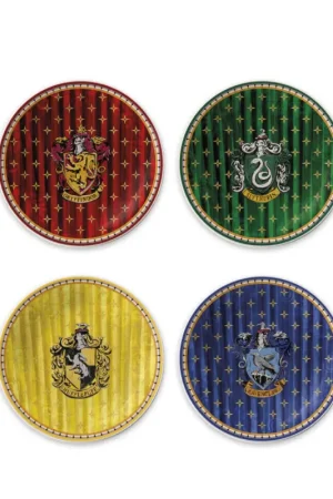 Flitsaanbieding HARRY POTTER - The 4 Houses - Set of 4 Dessert Plates 19cm