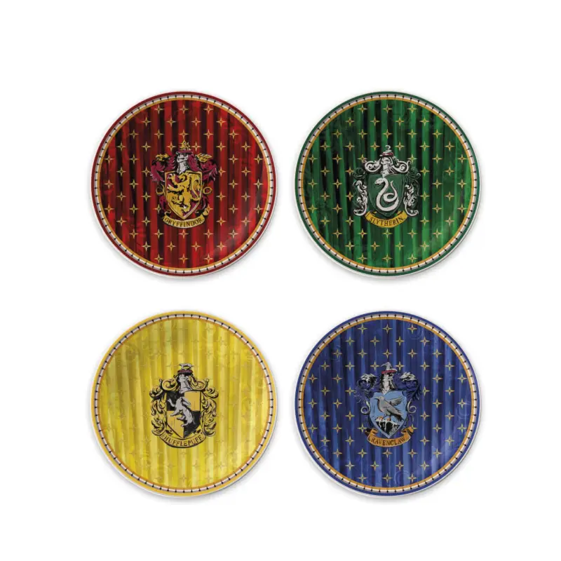 Flitsaanbieding HARRY POTTER - The 4 Houses - Set of 4 Dessert Plates 19cm