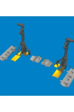 Populair Eduard 6481142 brassin p-40n undercarriage legs print (for eduard) 1/48 Schaalmodel