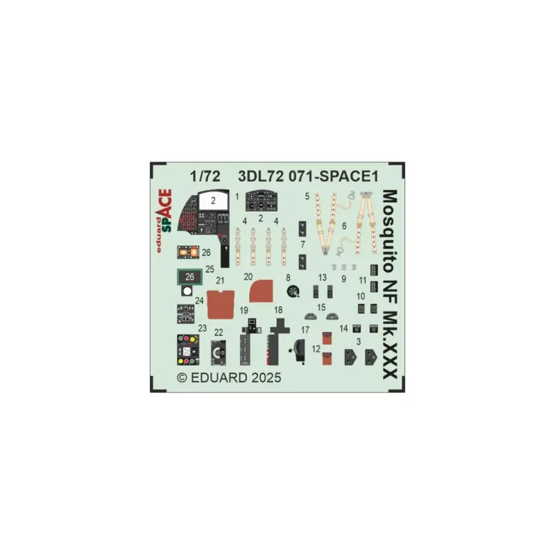 Betrouwbaar Eduard 3dl72071 space mosquito nf mk.xxx space (for special hobby) 1/72 Schaalmodel