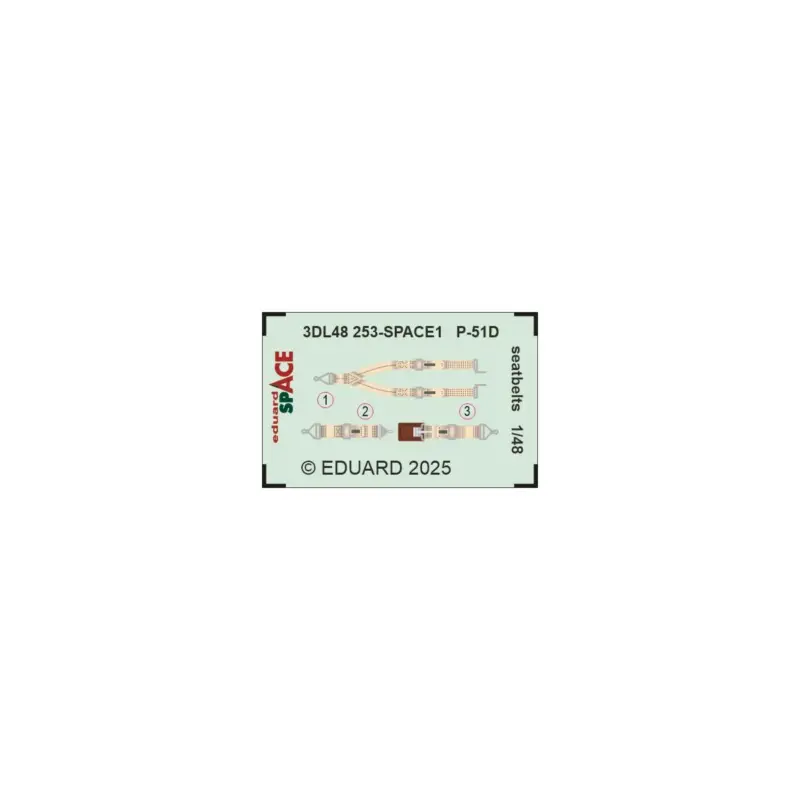 Snelle Levering Eduard 3dl48253 space p-51d seatbelts space (for eduard) 1/48 Schaalmodel