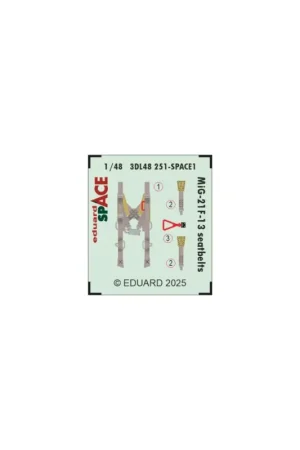 Weekendaanbieding Eduard 3dl48251 space mig-21f-13 seatbelts space (for eduard) 1/48 Schaalmodel