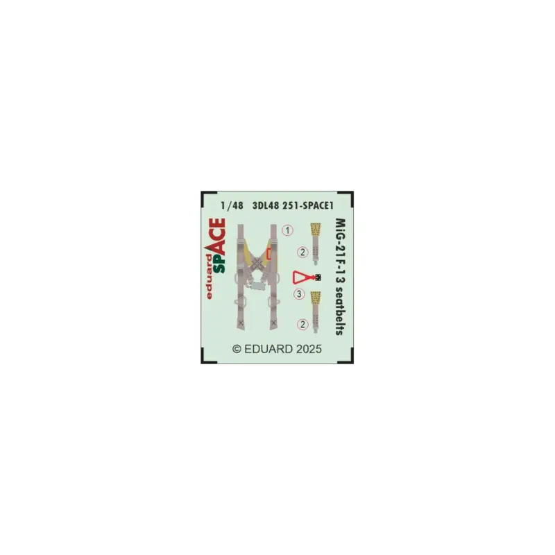 Weekendaanbieding Eduard 3dl48251 space mig-21f-13 seatbelts space (for eduard) 1/48 Schaalmodel
