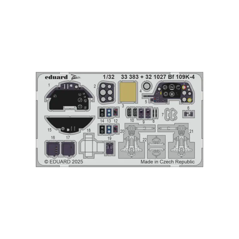 Fabrieksprijs Eduard 33383 zoom set bf 109k-4 (for kotare) 1/32 Schaalmodel