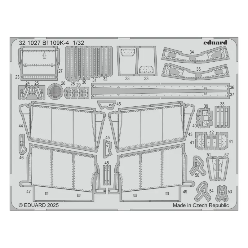 Eduard 321027 photo etched set bf 109k-4 (for kotare) 1/32 Beste Prijs