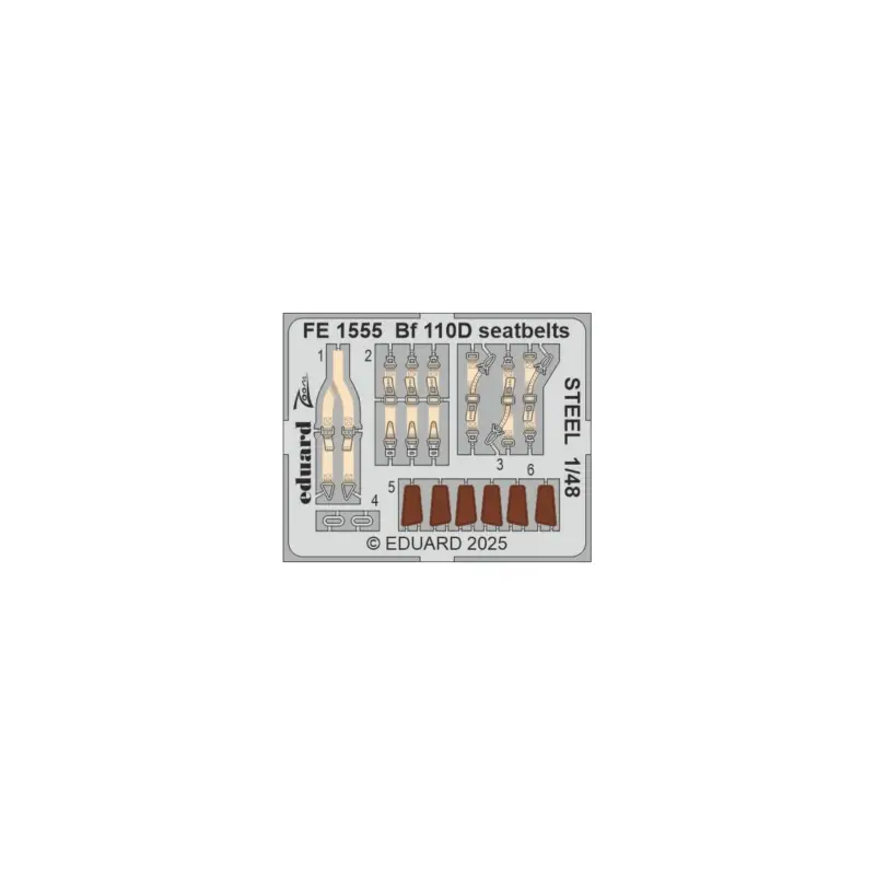 Actieprijs Decal Bf 110D seatbelts STEEL 1/48