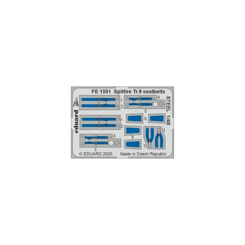 Decal Spitfire Tr.9 seatbelts STEEL 1/48 Merkproduct