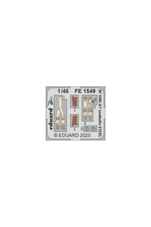 Decal Bf 109E-4/7 seatbelts STEEL 1/48 Nu Kopen