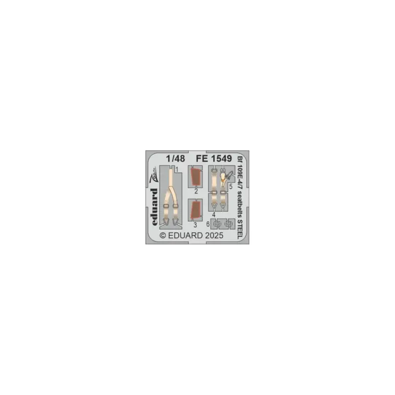 Decal Bf 109E-4/7 seatbelts STEEL 1/48 Nu Kopen