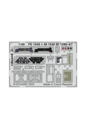 Decal Bf 109E-4/7 1/48 Tijdelijk Beschikbaar