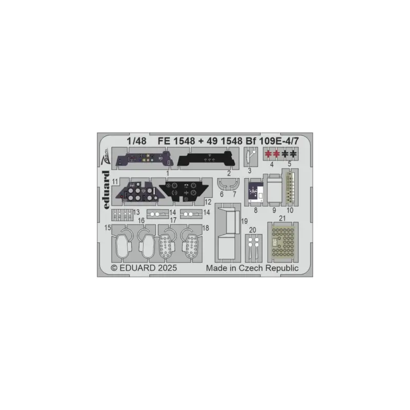 Decal Bf 109E-4/7 1/48 Tijdelijk Beschikbaar