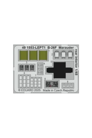 Fabrieksprijs Decal B-26F Marauder rear interior 1/48