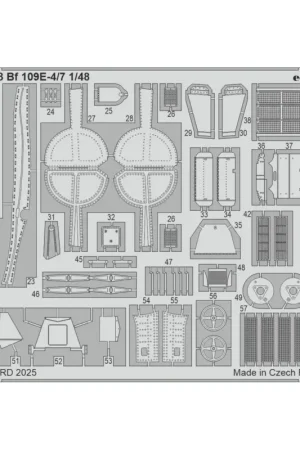 Decal Bf 109E-4/7 1/48 Shop Nu