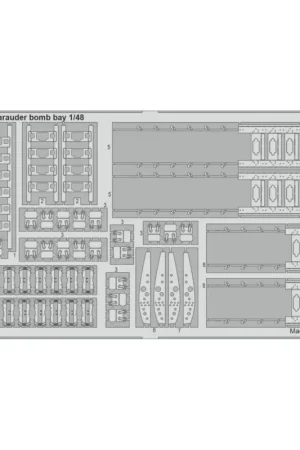 Decal B-26F Marauder bomb bay 1/48 Superprijs