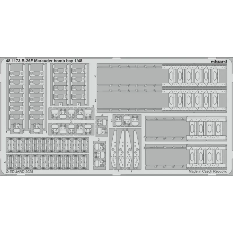 Decal B-26F Marauder bomb bay 1/48 Superprijs