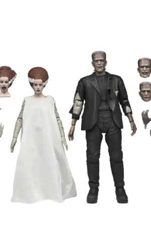 Laatste Versie Universal Monsters 2 pack Bride of Frankenstein 90th Anniversary The Monster & His Mate Figures 18 cm