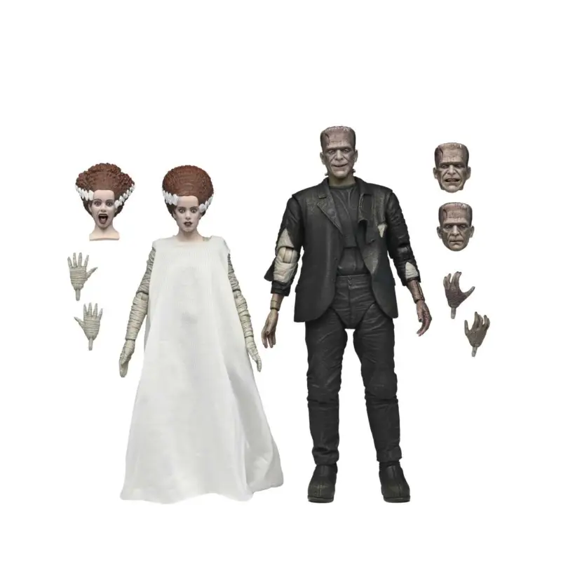 Laatste Versie Universal Monsters 2 pack Bride of Frankenstein 90th Anniversary The Monster & His Mate Figures 18 cm