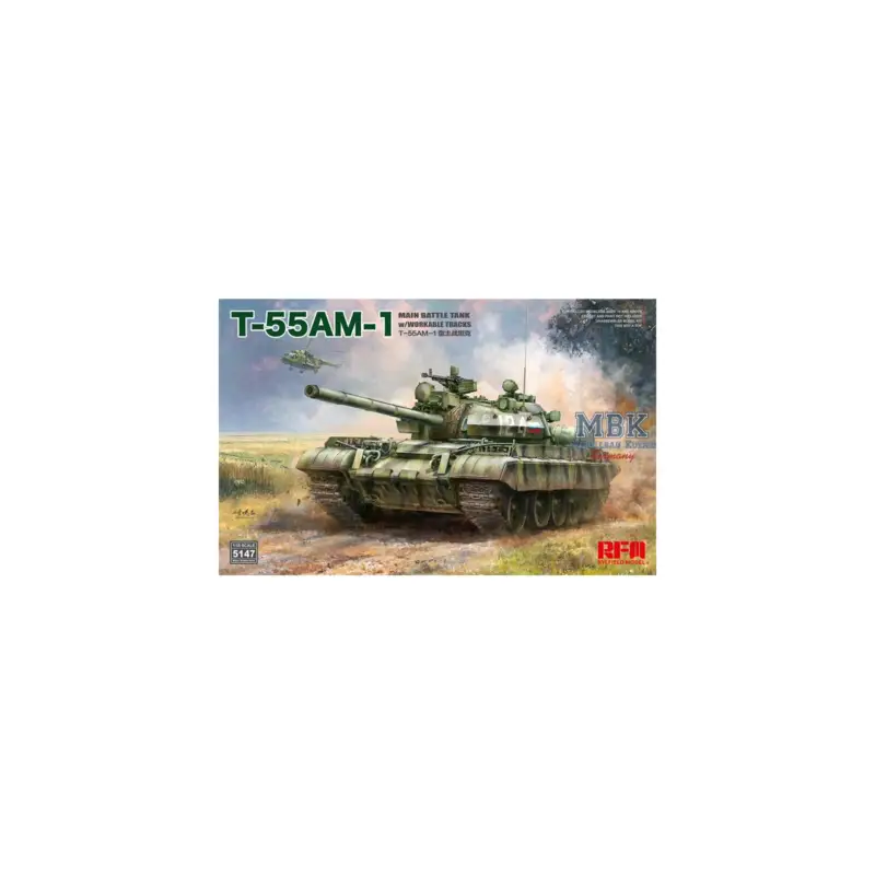 T-55 AM-1 Main Battle Tank with workable tracks Schaalmodel Beperkte Voorraad