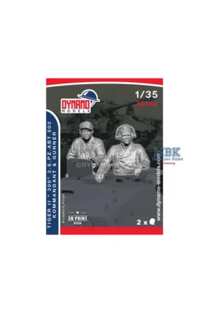 Direct Verzonden Tiger II “300” s.Pz.Abt 503 Kommandant & Gunner Figuren