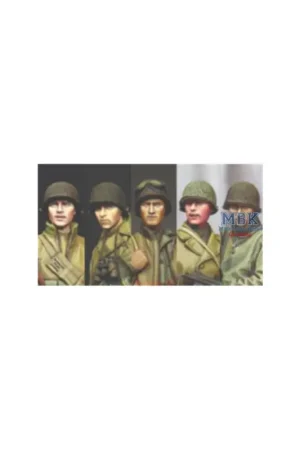 US Infantry Head Set 5 Figuren Koopje