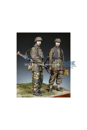 Nu Kopen MG Team 12. Waffen SS Div. HJ - 2 figs 1/35 Figuren