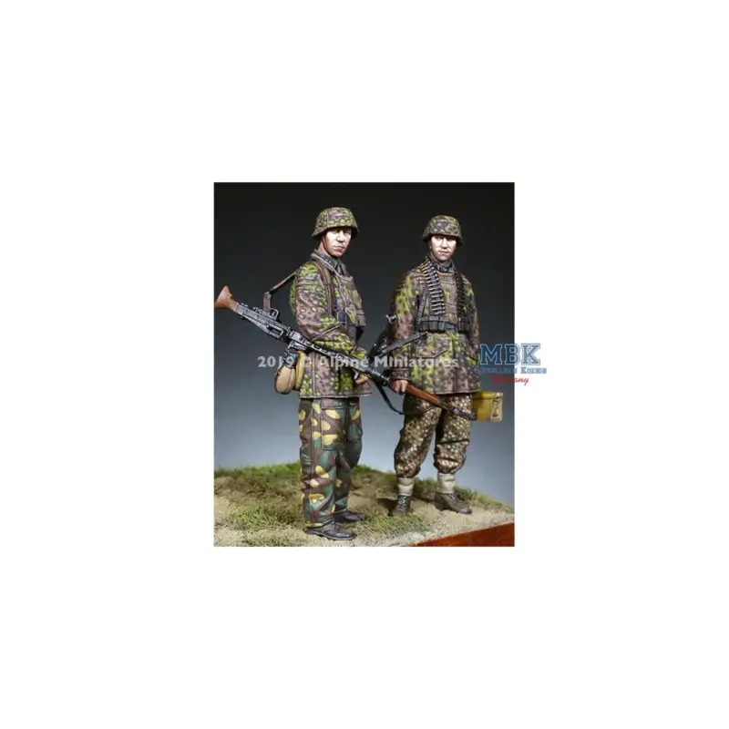 Nu Kopen MG Team 12. Waffen SS Div. HJ - 2 figs 1/35 Figuren