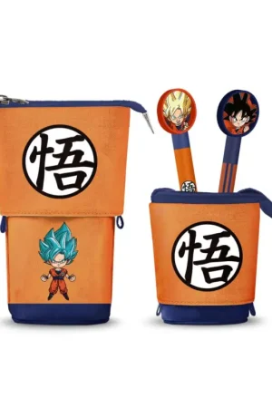 Actieprijs DRAGON BALL SUPER - "Cute" Vertical Pencil Case + 2 Gel Pens