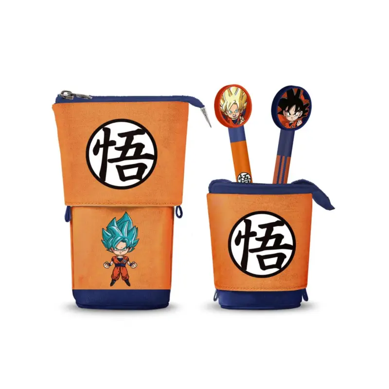 Actieprijs DRAGON BALL SUPER - "Cute" Vertical Pencil Case + 2 Gel Pens