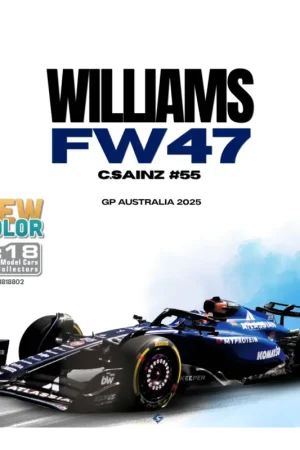 Williams fw47 blue c.sainz 55 gp australia 2025 1/18 Miniatuur Dagaanbieding