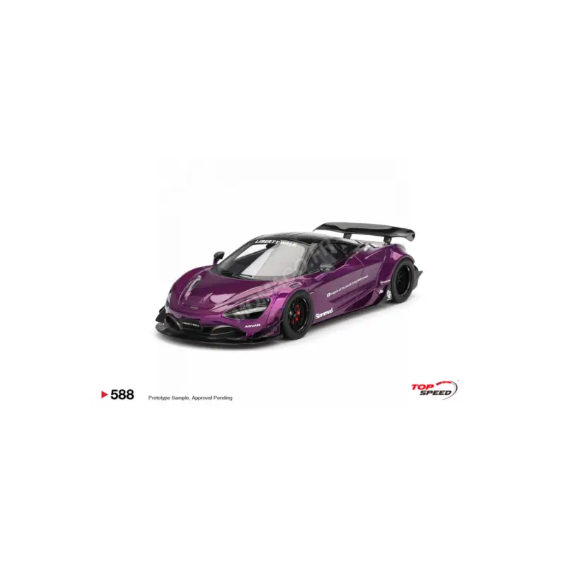 Dagaanbieding Mclaren 720s lb-works 2023 purple Miniatuur