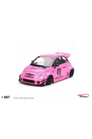 Fiat abarth 595 lb-works x abas works 2024 pink Miniatuur Betrouwbaar