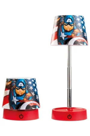 Korting CAPTAIN AMERICA - Rechargeable LED Desk Lamp - 11cm