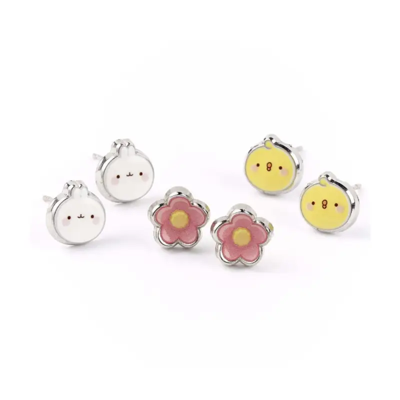 Veilige Betaling MOLANG & Piu Piu - Set of 3 Pairs of Earrings