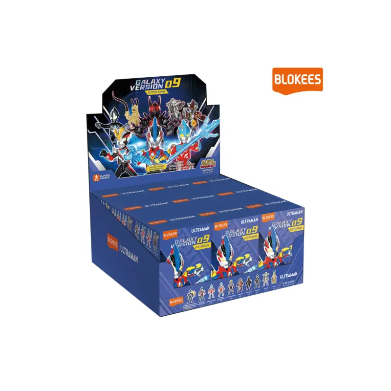 Nieuw Ultraman Blokees Galaxy Version 09 Glitter Ginga assortment 9pcs Pop figur
