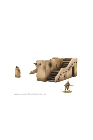 Adobe Building Ruins 2 from Gentlemans War (Clay Bricks Desert Building) Figuur spellet Op = Op