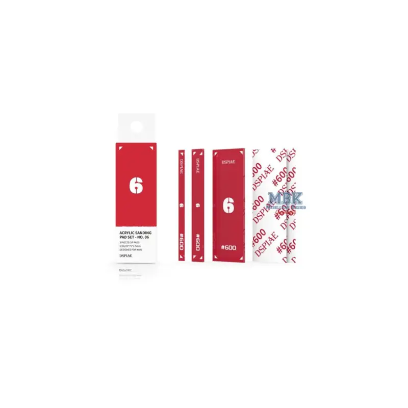 DSPIAE Acrylic Sanding Pad Set-Red (600 grit) Hoge Kwaliteit