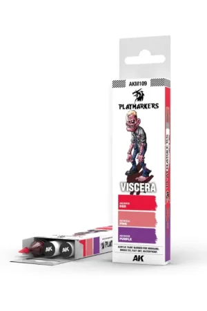 AK INTERACTIVE: Playmarkers SET - VISCERA (3 ref.) Acrylverf Gereduceerde Prijs