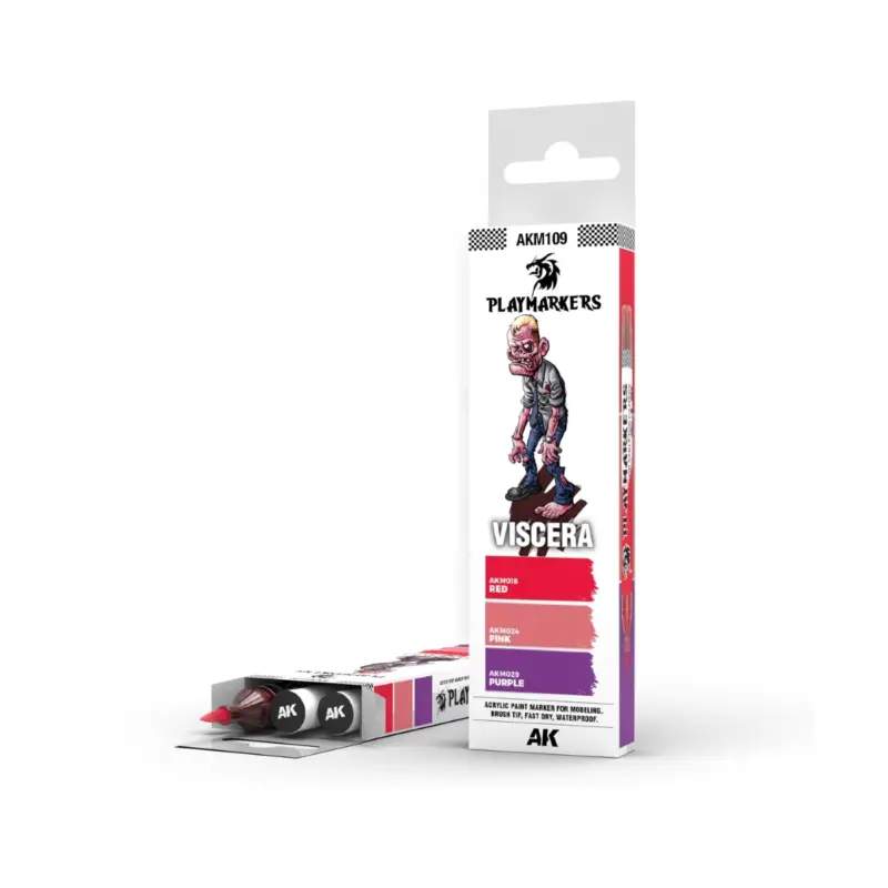 AK INTERACTIVE: Playmarkers SET - VISCERA (3 ref.) Acrylverf Gereduceerde Prijs