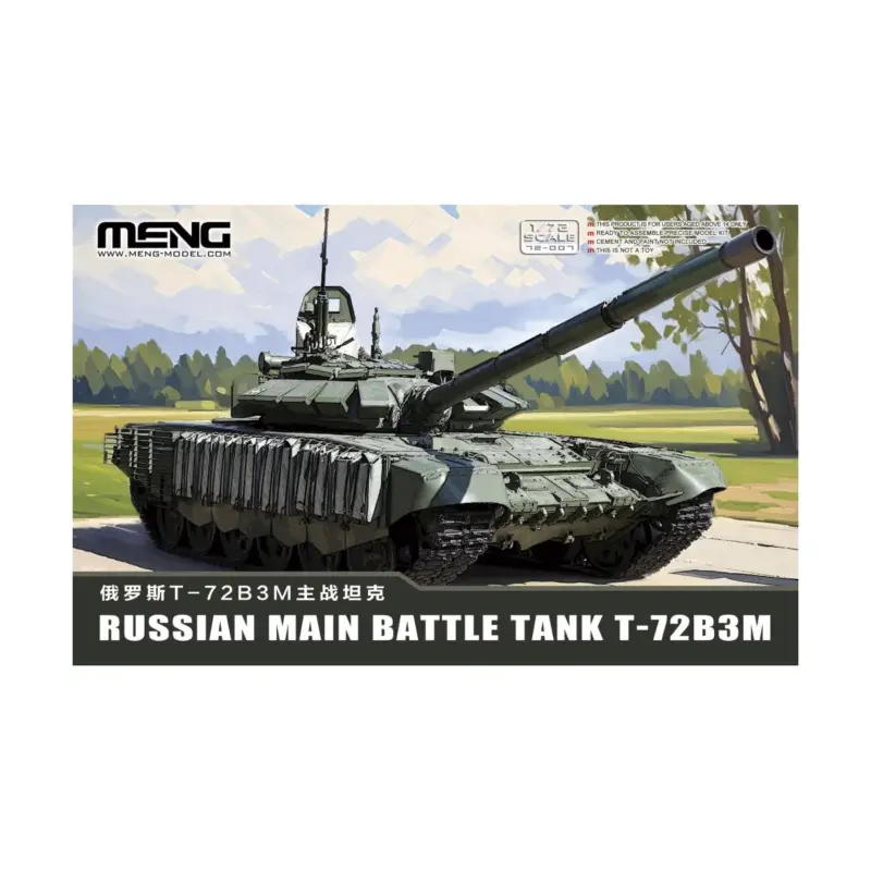 MENG MODEL: 1/72 Russian Main Battle Tank T-72B3M Schaalmodel Tijdelijk Beschikbaar