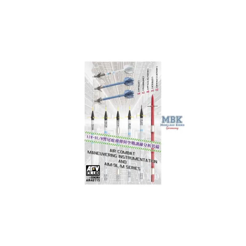 Air combat maneuvering instrumentation +AIM-9L/M Schaalmodel Laatste Versie