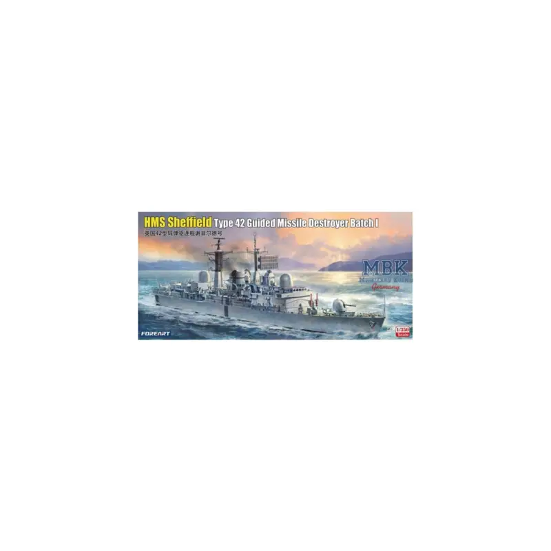 Lage Prijs HMS Sheffield Type 42 Guided Missile Destroyer Schaalmodel