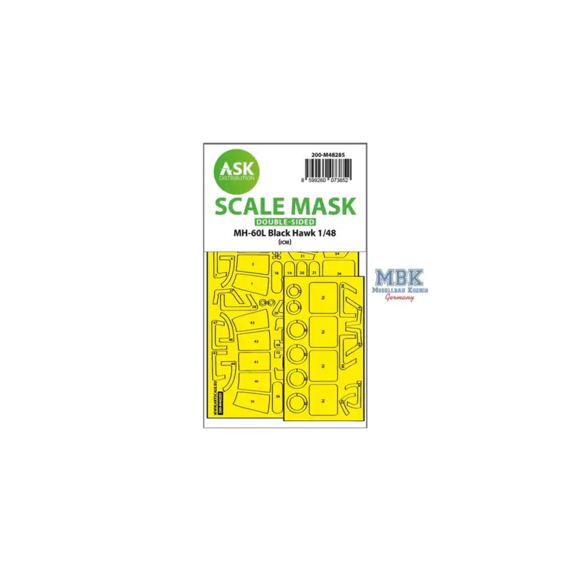 Nu Kopen Decal MH-60L Black Hawk double-sided express fit mask