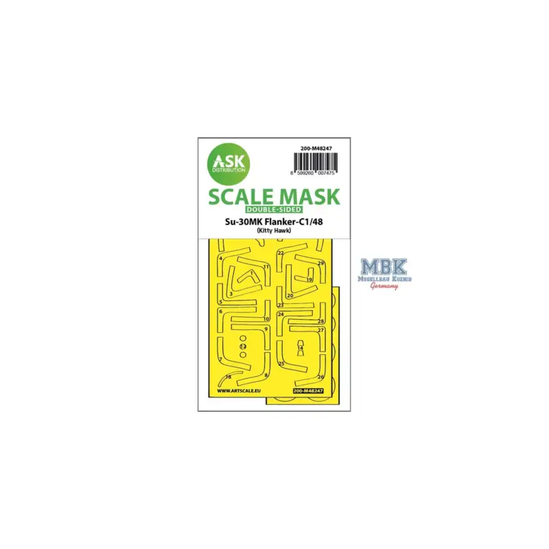 Decal Su-30MK Flanker-C double-sided express fit mask Flitsaanbieding