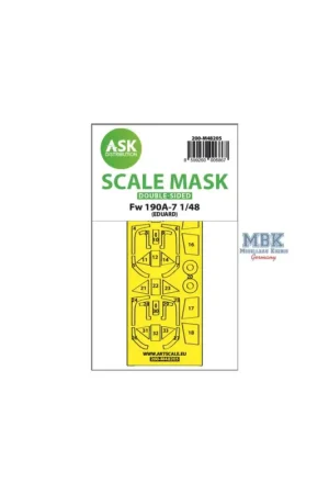 Flitsaanbieding Decal Fw 190A-7 double-sided express fit mask
