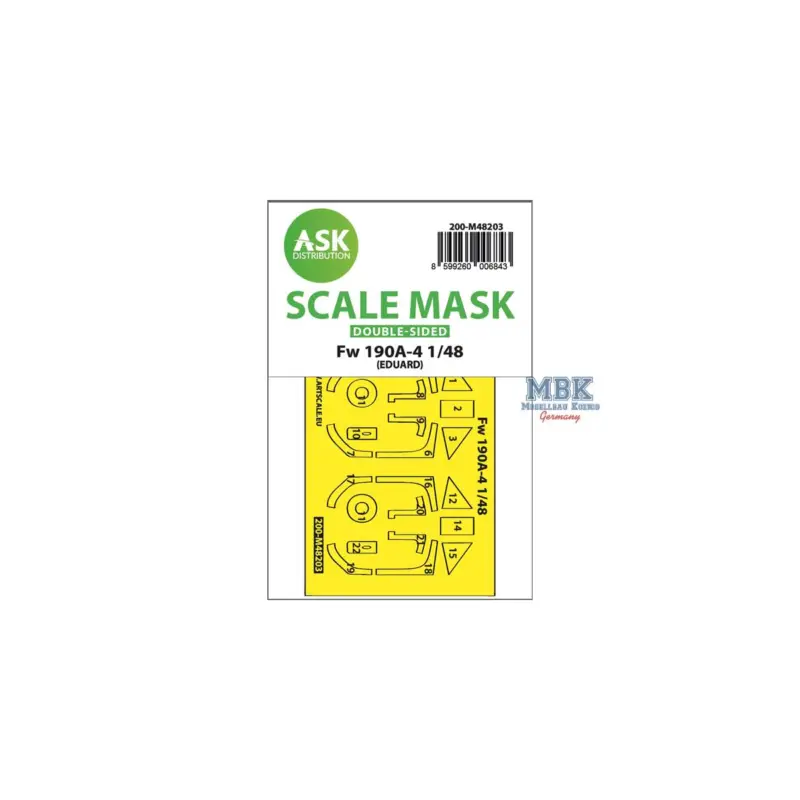 Decal Fw 190A-4 double-sided express fit mask Tijdelijk Beschikbaar